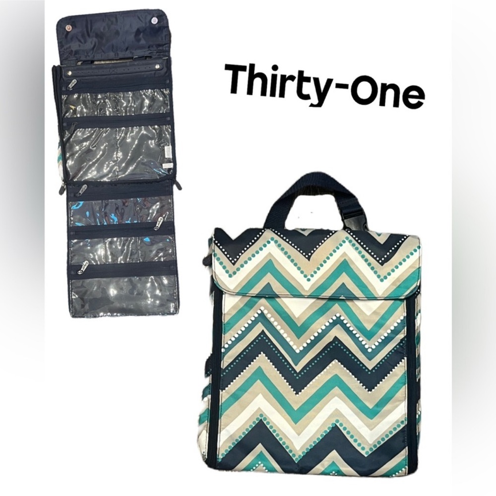 Thirty-One Chevron Travel Jewelry Organizer
